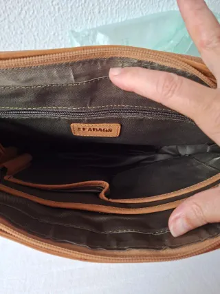 Bolso bandolera LEABAGS cuero auténtico,  vintage