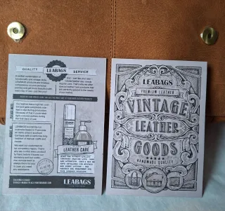 Bolso bandolera LEABAGS cuero auténtico,  vintage