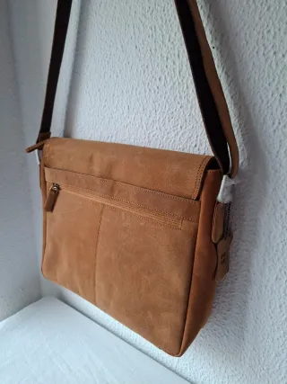 Bolso bandolera LEABAGS cuero auténtico,  vintage