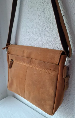 Bolso bandolera LEABAGS cuero auténtico,  vintage
