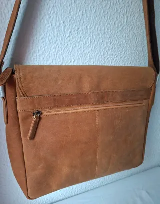 Bolso bandolera LEABAGS cuero auténtico,  vintage