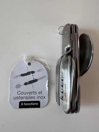 Navaja multiusos con cubiertos inox