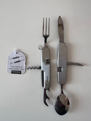 Navaja multiusos con cubiertos inox