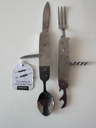 Navaja multiusos con cubiertos inox