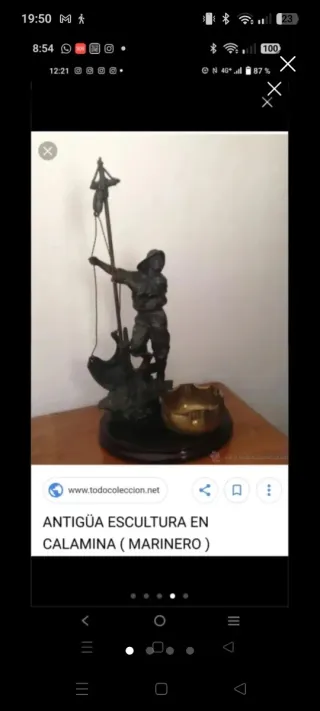 Escultura pescador calamina