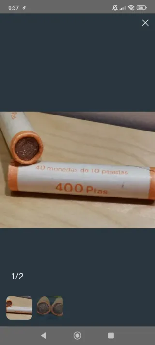 Cartuchos Monedas Españolas 10 € cada cartucho