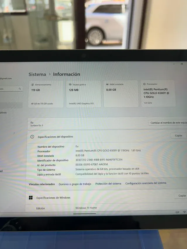 Surface Go 3 128GB Plata 8GB RAM afbeelding 7