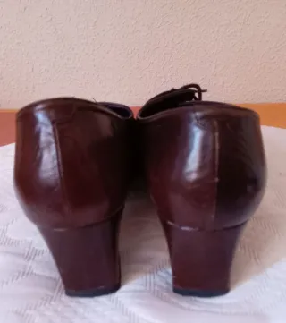 ZAPATOS PIEL MUJER MARRON