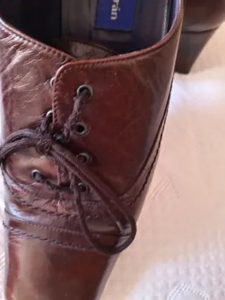 ZAPATOS PIEL MUJER MARRON