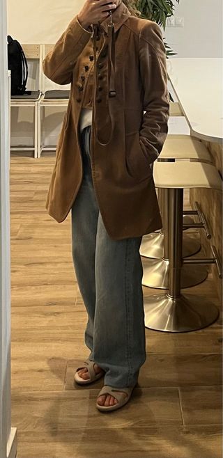 Levita militar estilo Napoleón camel