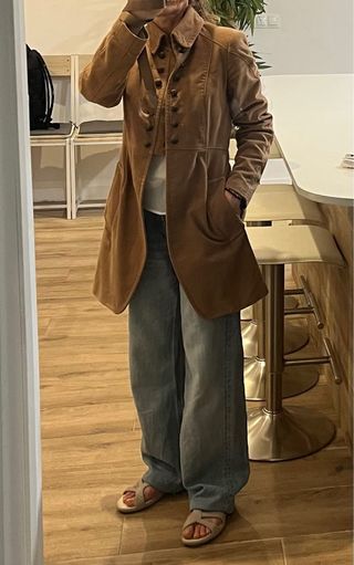 Levita militar estilo Napoleón camel