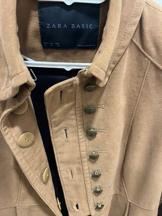 Levita militar estilo Napoleón camel