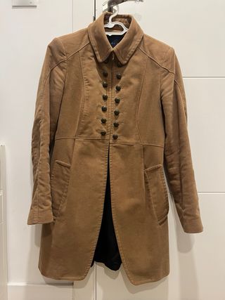 Levita militar estilo Napoleón camel