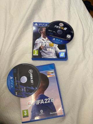FIFA 22 y FIFA 18 PS4