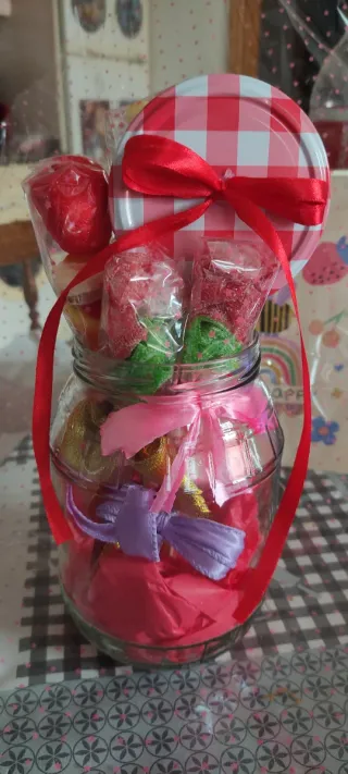 Tarrito de gominolas decorado