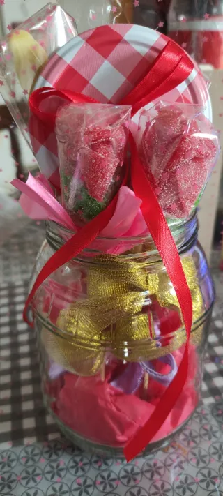 Tarrito de gominolas decorado