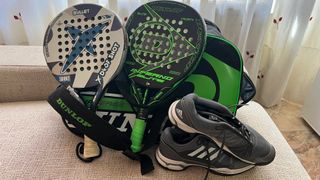 Kit pádel, palas, zapatillas y bolso