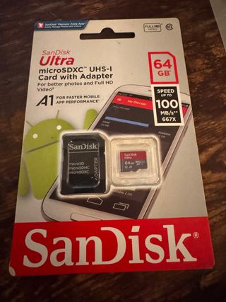 Micro SDXC Ultra 64 GB + Adaptador SanDisk