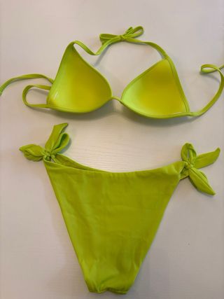 Bikini Calzedonia Verde Lime con Strass Tg 3