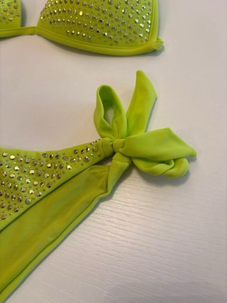 Bikini Calzedonia Verde Lime con Strass Tg 3