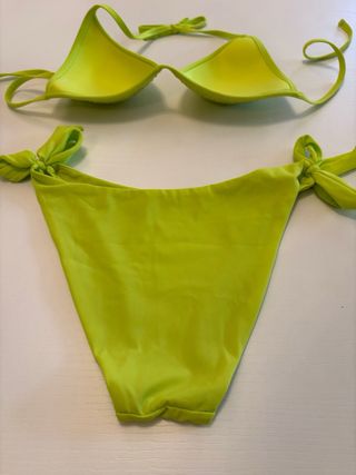 Bikini Calzedonia Verde Lime con Strass Tg 3
