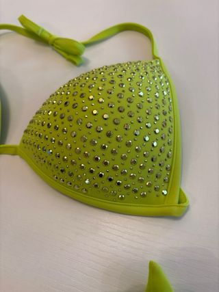 Bikini Calzedonia Verde Lime con Strass Tg 3