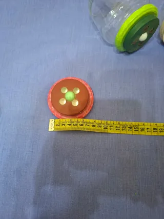 Juego de 5 tarros de cristal con tapas decoradas