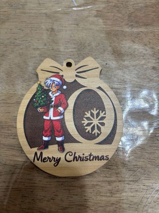 Adornos árbol Navidad madera 2 uds