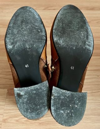 Botines Marrones Talla 41 Media Caña Cremallera