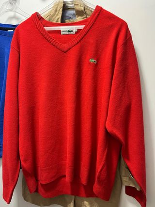 Jersey Lacoste Rojo Algodón