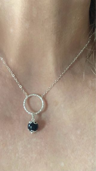 Collana con ciondolo KOKKU nero e argento