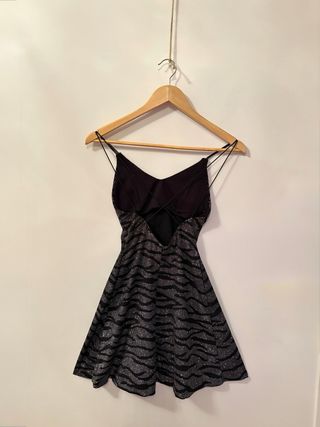 Vestito corto H&M nero glitterato