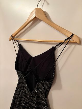 Vestito corto H&M nero glitterato