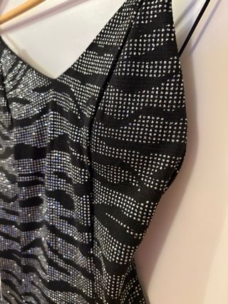 Vestito corto H&M nero glitterato