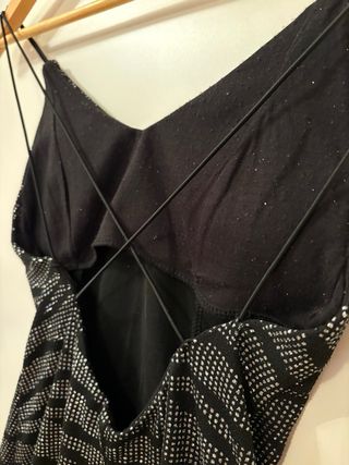 Vestito corto H&M nero glitterato