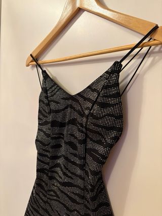 Vestito corto H&M nero glitterato