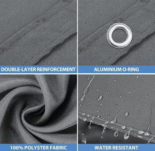 Toldo rectangular gris