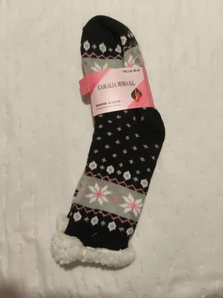 Calcetines de pelo antideslizantes talla 36-41