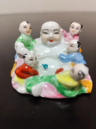 Lote de 3 Budas em Cerâmica (Vintage)