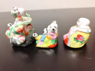 Lote de 3 Budas em Cerâmica (Vintage)