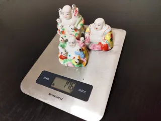 Lote de 3 Budas em Cerâmica (Vintage)