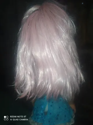 Muñeca Nancy pelo rosa y vestido azul