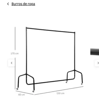 Perchero Metálico Resistente con Ruedas