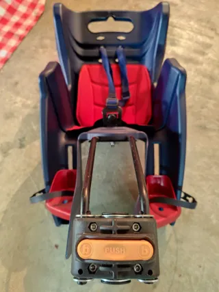 Sillita bici niños azul y roja bellelli