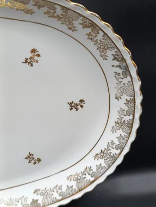 Bandeja ovalada porcelana francesa