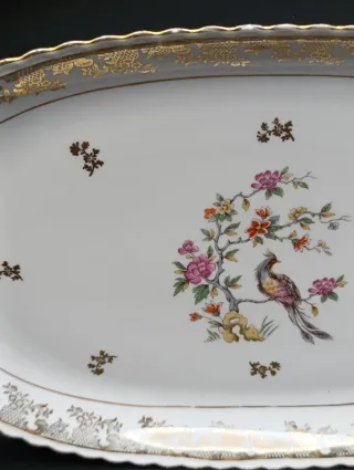 Bandeja ovalada porcelana francesa