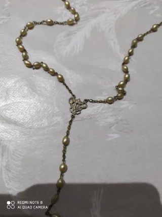 Rosario antiguo plata
