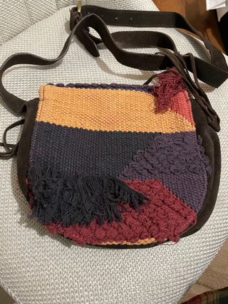 Bolso bandolera étnico flecos