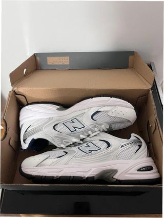 New Balance 530 Talla 40 Blanco Plata Azul