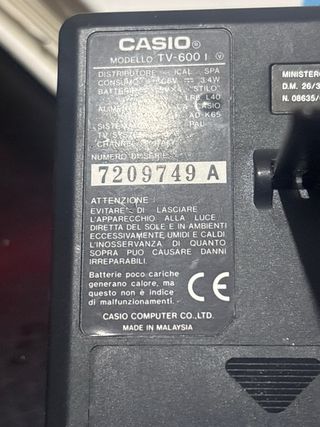 Radio portatile Casio TV-6001 vintage
